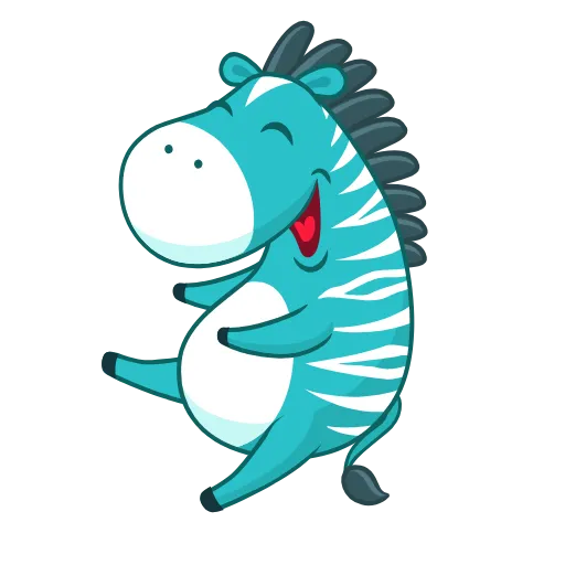 Стикерпак Minty Zebra для Telegram — скачать