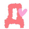 💗 Эмодзи «Розовые буквы с сердечками и без» для Telegram