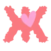 💗 Эмодзи «Розовые буквы с сердечками и без» для Telegram