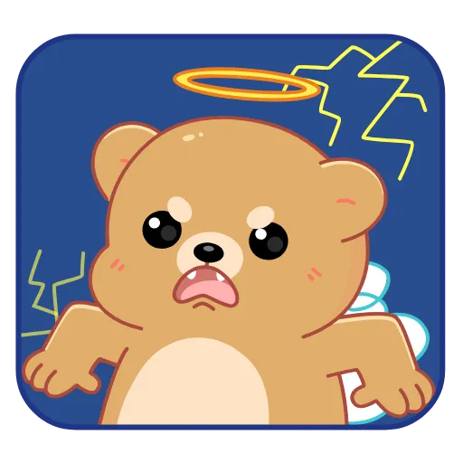 😠 Эмодзи «😘 Анимированный набор эмоджи с Мишкой из Одноклассников (» для Telegram