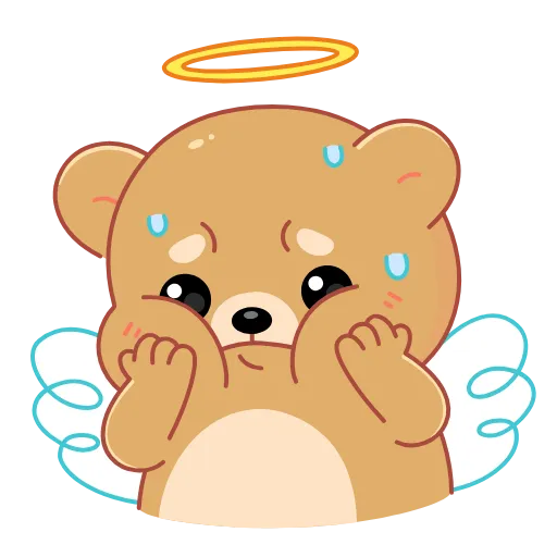😓 Эмодзи «😘 Анимированный набор эмоджи с Мишкой из Одноклассников (» для Telegram