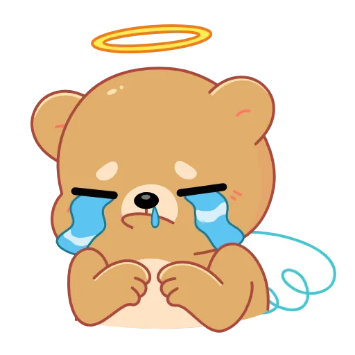 😭 Эмодзи «😘 Анимированный набор эмоджи с Мишкой из Одноклассников (» для Telegram