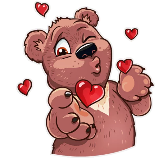 😘 Стикер «Mishka» для Telegram