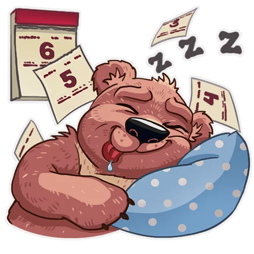😴 Стикер «Mishka» для Telegram