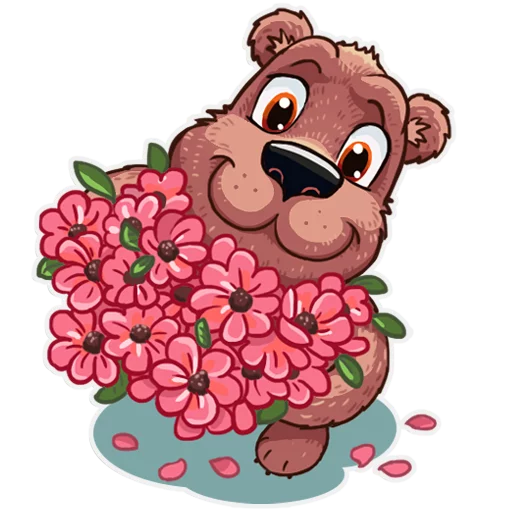 🌹 Стикер «Mishka» для Telegram