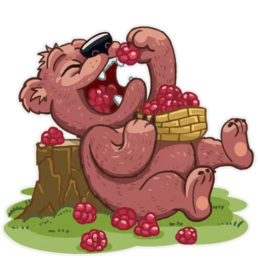 🍓 Стикер «Mishka» для Telegram