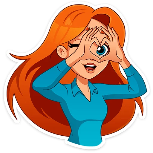 ❤ Стикер «Мисс Бомбори» для Telegram