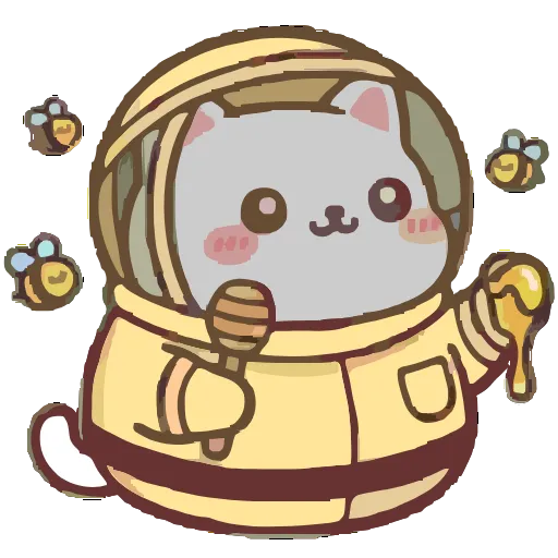 🐝 Эмодзи «Cute Kitty» для Telegram