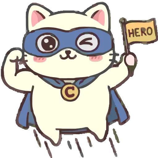 🦸‍♀️ Эмодзи «Cute Kitty» для Telegram