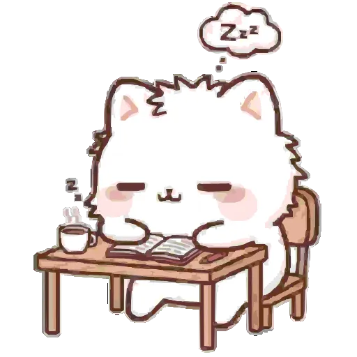 📚 Эмодзи «Cute Kitty» для Telegram