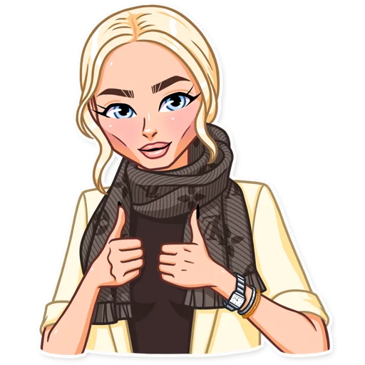 👍 Стикер «Miss Alena» для Telegram