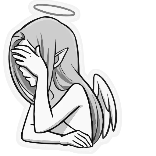 🤦‍♀️ Эмодзи «ЧБ Ангелица» для Telegram