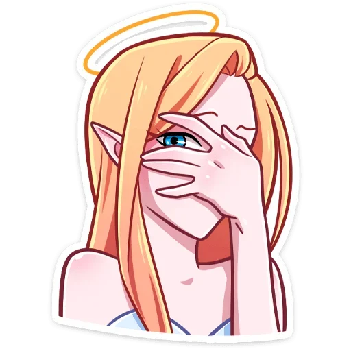👀 Стикер «Ангелица без надписей» для Telegram