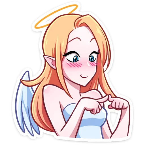 👼 Стикер «Ангелица без надписей» для Telegram