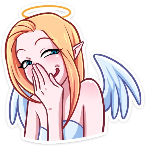 😁 Стикер «Ангелица без надписей» для Telegram