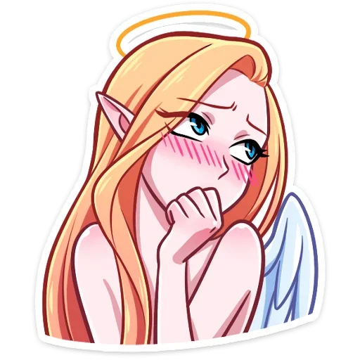 ☺ Стикер «Ангелица без надписей» для Telegram
