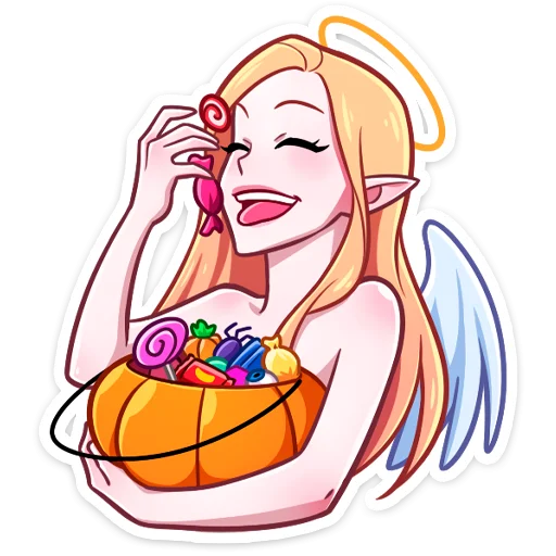 🎃 Стикер «Ангелица но без надписей» для Telegram