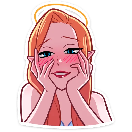 😏 Стикер «Ангелица но без надписей» для Telegram
