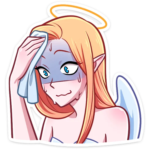 🥵 Стикер «Ангелица но без надписей» для Telegram
