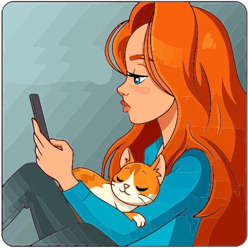 🙁 Эмодзи «Мисс Бомбори» для Telegram