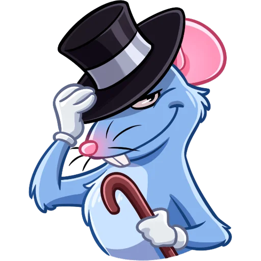 🎩 Стикер «Мистер Крыс Без Текста» для Telegram