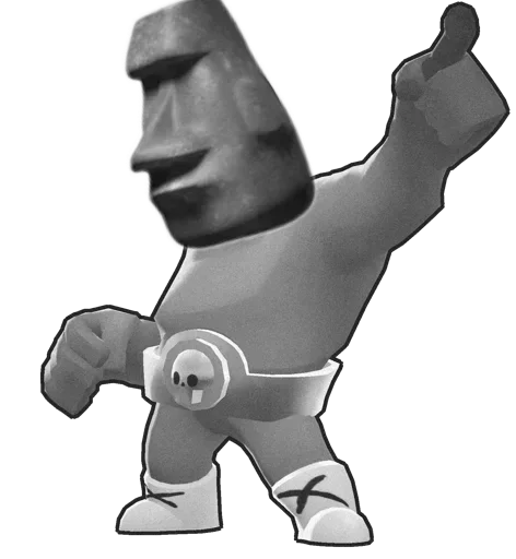 🗿 Стикер «Moai Моаи» для Telegram