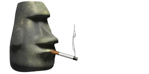 🗿 Стикер «Moai Моаи» для Telegram