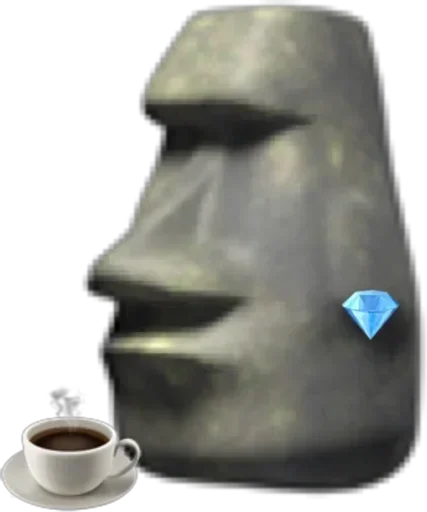 🗿 Стикер «Moai Моаи» для Telegram