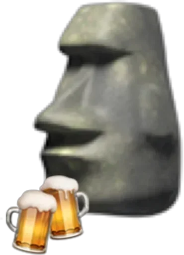 🗿 Стикер «Moai Моаи» для Telegram