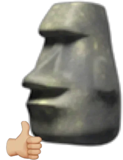 🗿 Стикер «Moai Моаи» для Telegram