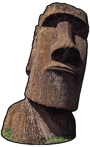 🗿 Стикер «Moai Моаи» для Telegram