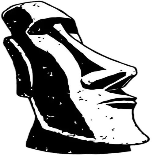 🗿 Стикер «Moai Моаи» для Telegram