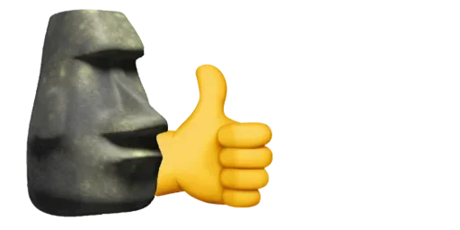 🗿 Стикер «Moai Моаи» для Telegram