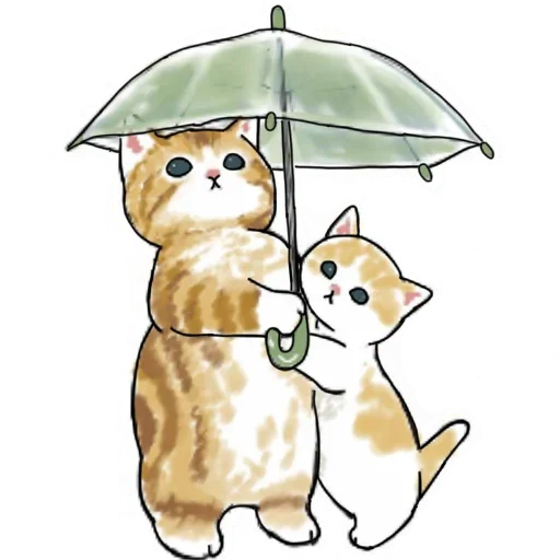 ☔ Стикер «Коты mofu_sand» для Telegram