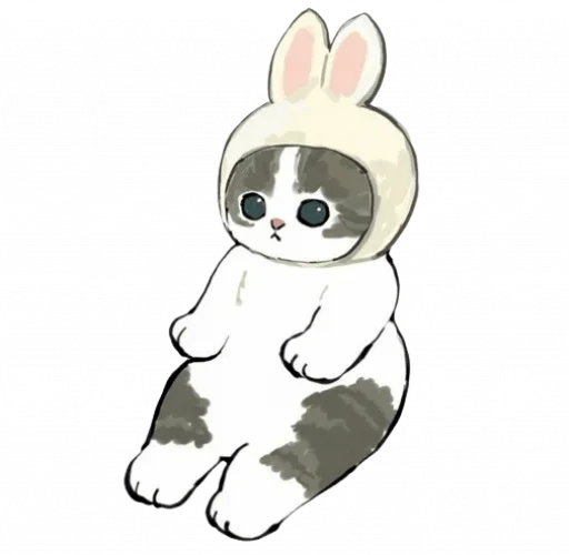 🐰 Стикер «Коты mofu_sand» для Telegram