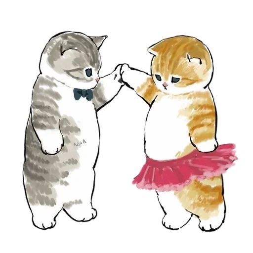 🕺 Стикер «Коты mofu_sand» для Telegram