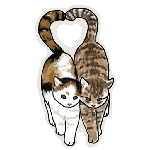 ❤ Стикер «Коты mofu_sand» для Telegram