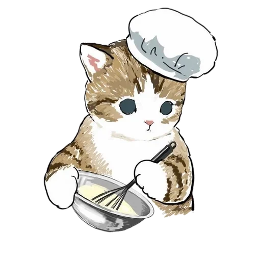 🧑‍🍳 Стикер «Коты mofu_sand» для Telegram