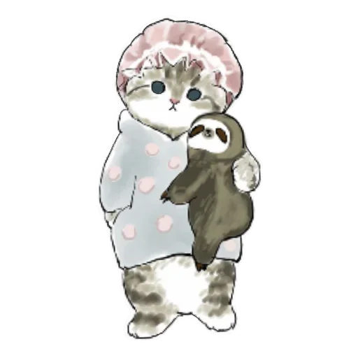 😴 Стикер «Коты mofu_sand» для Telegram