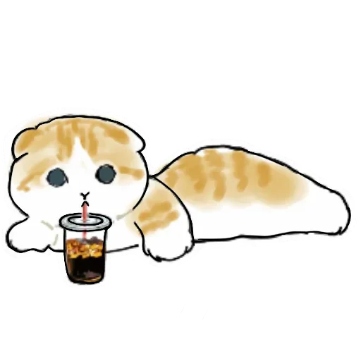 🥤 Стикер «Коты mofu_sand» для Telegram