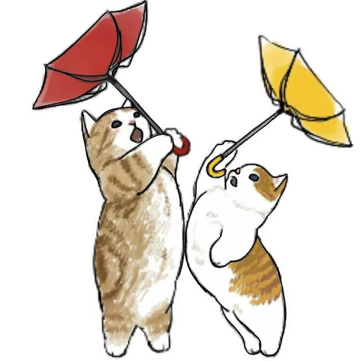 🌂 Стикер «Коты mofu_sand» для Telegram