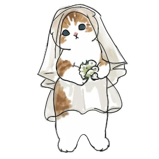👰 Стикер «Коты mofu_sand» для Telegram