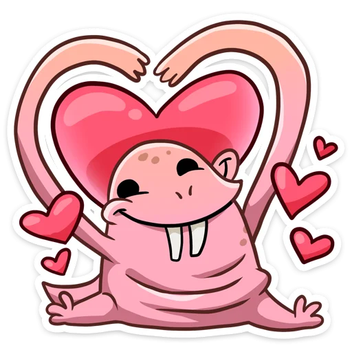 ❤️ Стикер «Голый землекоп» для Telegram