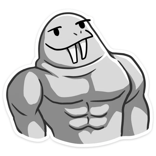 💪 Стикер «Голый землекоп» для Telegram