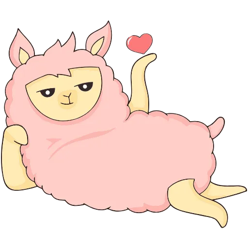 😍 Эмодзи «Лама Молли» для Telegram