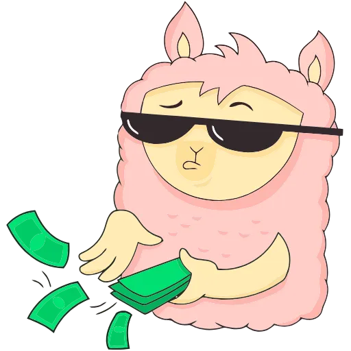 💰 Эмодзи «Лама Молли» для Telegram