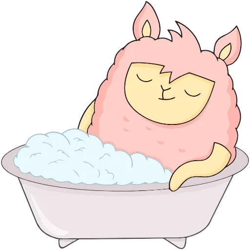 🛁 Эмодзи «Лама Молли» для Telegram