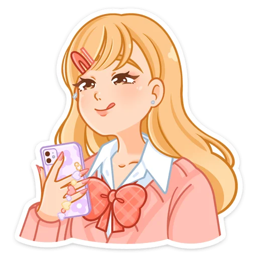 😋 Стикер «Момо без надписей» для Telegram