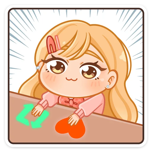 😍 Стикер «Момо без надписей» для Telegram