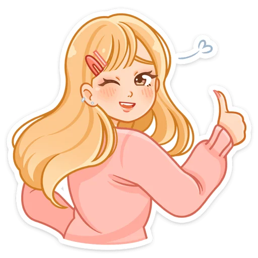 👍 Стикер «Момо без надписей» для Telegram